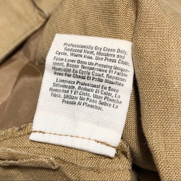 Y2K DKNY 100% Linen Pants - Caramel - Picture 9 of 12